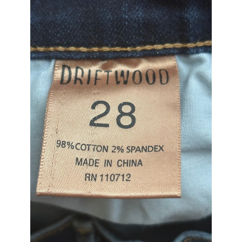 Driftwood Isabel Embroidered Flare Jeans Medium Wash Denim Floral Bird 28 - Picture 8 of 8